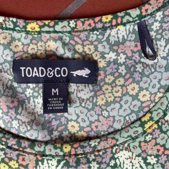 Preowned Toad & Co. Green Floral Sunkissed Tank Top size M - Picture 12 of 12